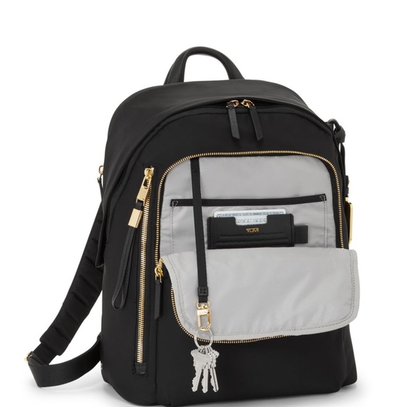 NWT Tumi Black and Gold Halsey Backpack - Perfect Backpack Elegant & Functional main image 4
